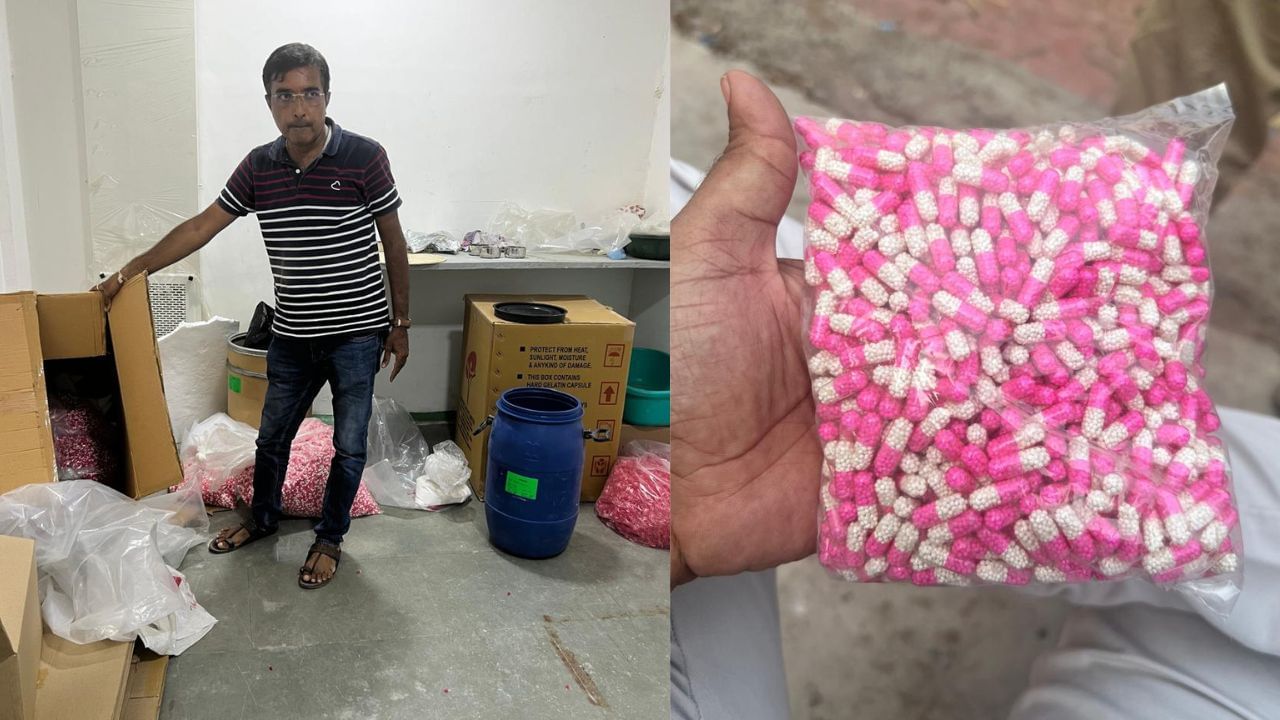 Gandhinagar News : ગાંધીનગર GIDCમાં ગેરકાયદે દવા બનાવતી કંપની પર દરોડા, જુઓ Video