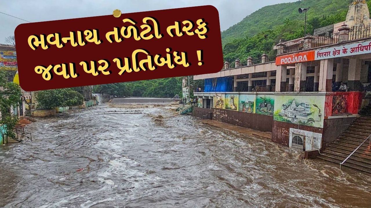 Junagadh Rain : ઉપરવાસમાં ભારે વરસાદના કારણે તંત્ર સતર્ક, કલેક્ટરે ભવનાથ તળેટી તરફ જવા પર પ્રતિબંધ મુક્યો, જુઓ Video