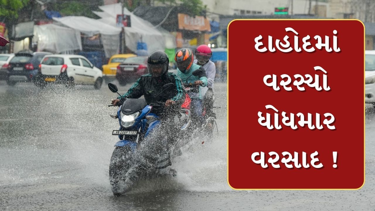 Dahod Rain :  દાહોદમાં વહેલી સવારથી ધોધમાર વરસાદ, રસ્તાઓ પાણીમાં ગરકાવ, જુઓ Video