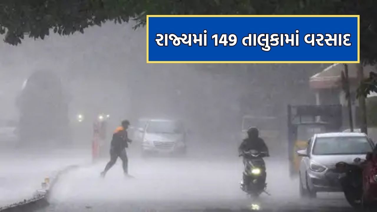 રાજ્યમાં 149 તાલુકામાં પડ્યો વરસાદ, નર્મદાના સાગબારામાં ખાબક્યો સૌથી વધુ 4 ઈંચ વરસાદ- Video